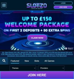 Slotzo casino website