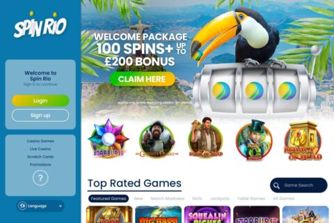 Spin Rio Casino startsidan