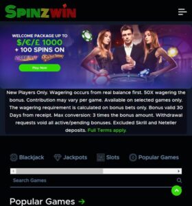 Spinzwin casino website