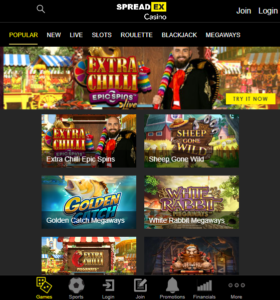 Spreadex Casino casino website
