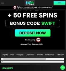 Swift Casino casino website