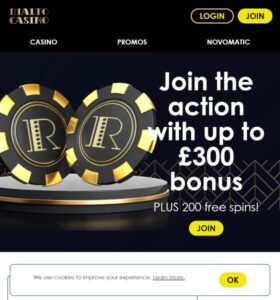 The Rialto casino website