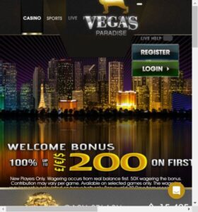 VegasParadise casino website