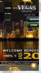 VegasParadise casino website