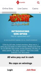 Virgin Games casino website