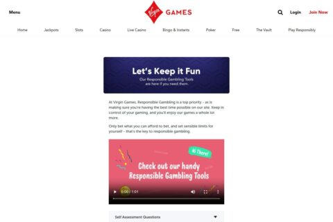 Virgin Games casino ansvarsfullt spelande