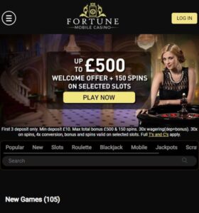 Fortune Mobile casino website