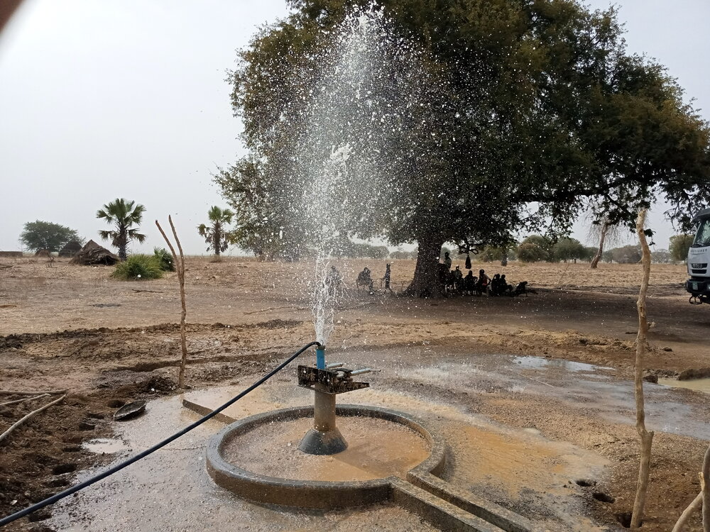 well installed by water for south sudan inc