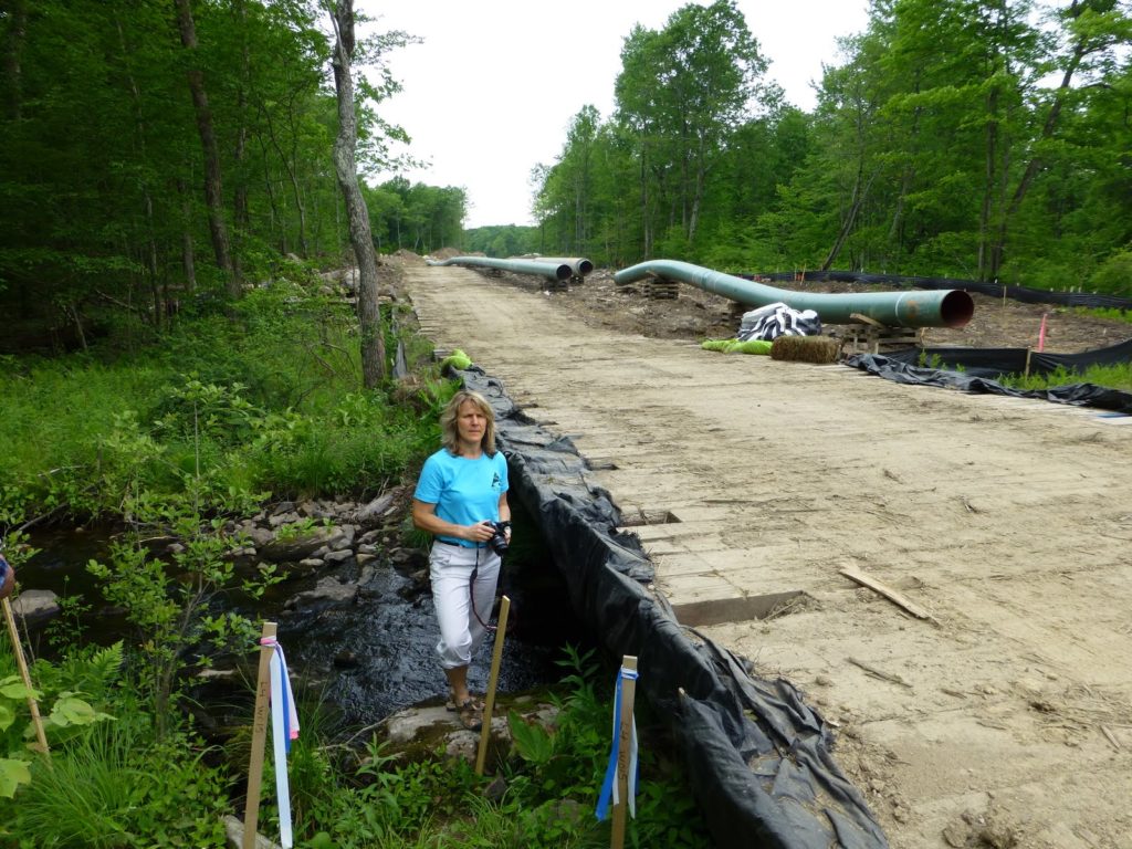 maya van rossum near a pipeline