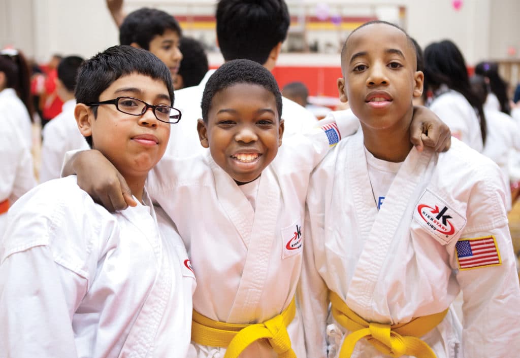 kickstart kids karate trainees