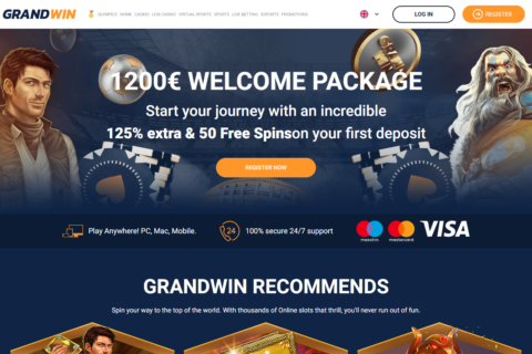 GrandWin startsidan