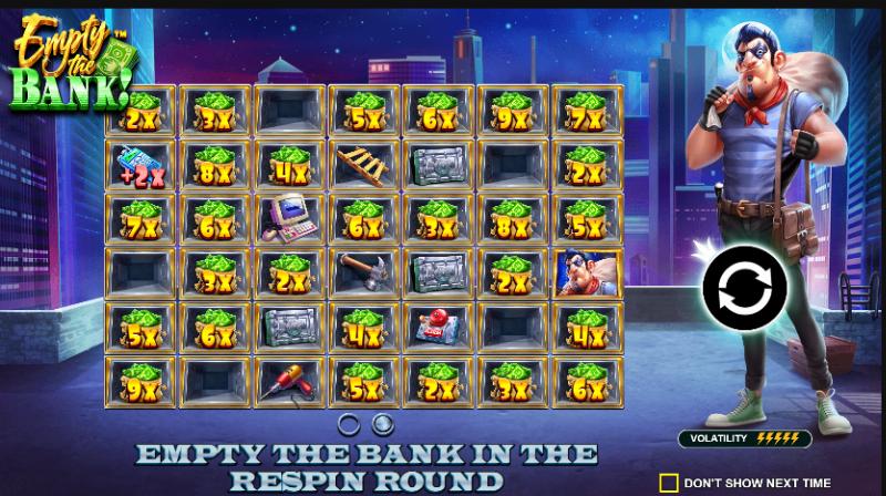 Empty The Bank Slot - Good & Bad Version, Demo Play & RTP