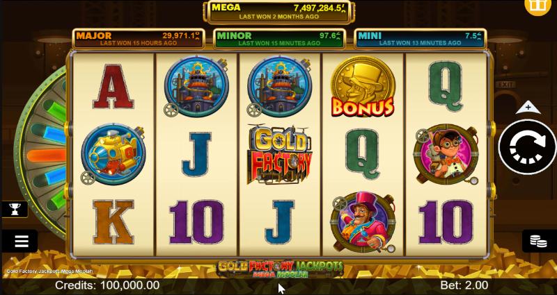 Gold Factory Jackpots Mega Moolah