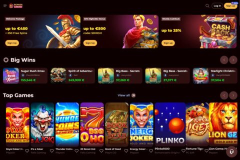 Romancasino startsidan