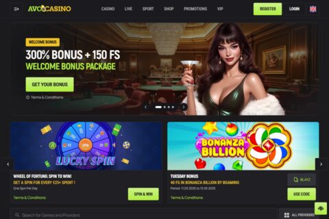 Avo casino startsidan
