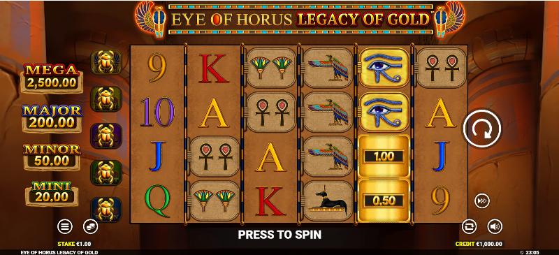 Eye Of Horus Legacy Of Gold