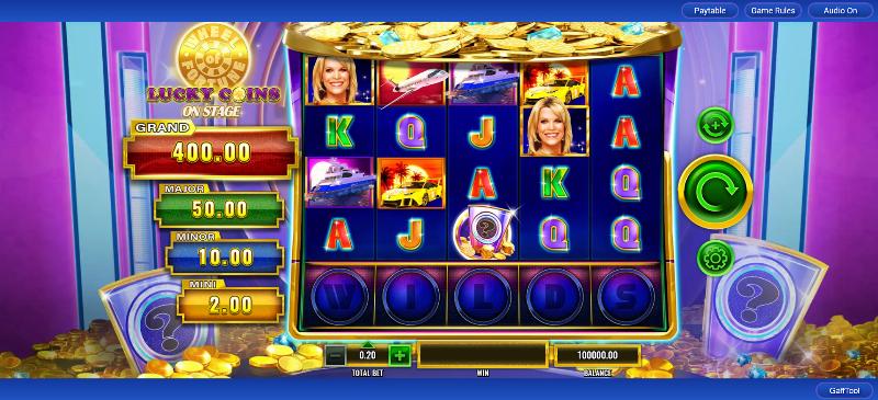 Wheel Of Fortune Lucky Coins On Stage