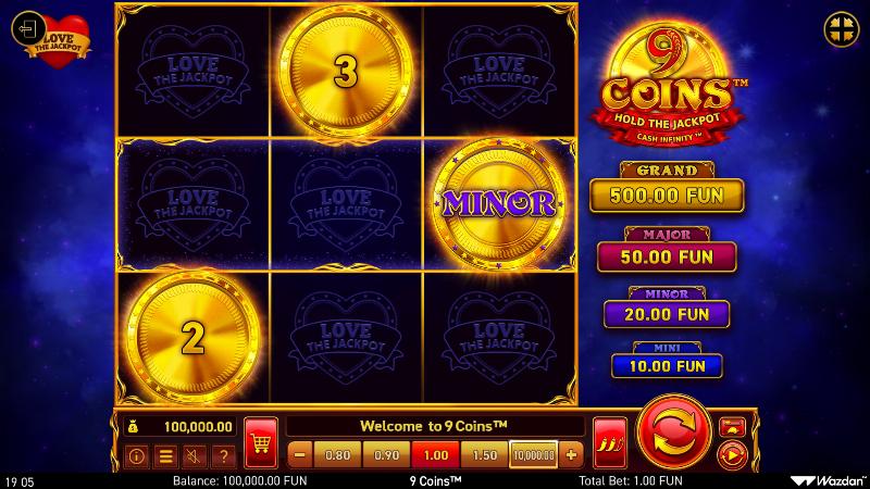9 Coins Love The Jackpot