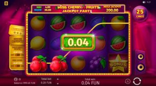 Miss Cherry Fruits Jackpot Party demo play free 3