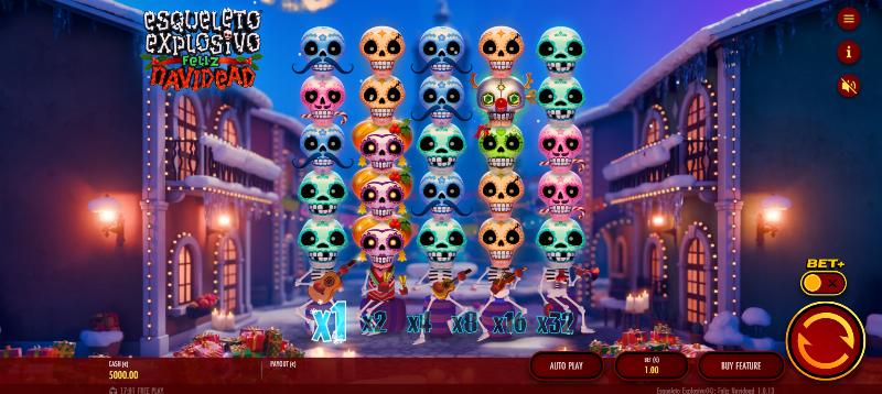 Esqueleto Explosivo Feliz Navidead